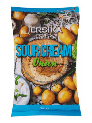 Chipsy ziemniaczane o smaku kwaśnej śmietany i cebuli - JERSIKA - 90g