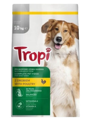 Sucha karma z kurczakiem dla psa - TROPI - 10kg